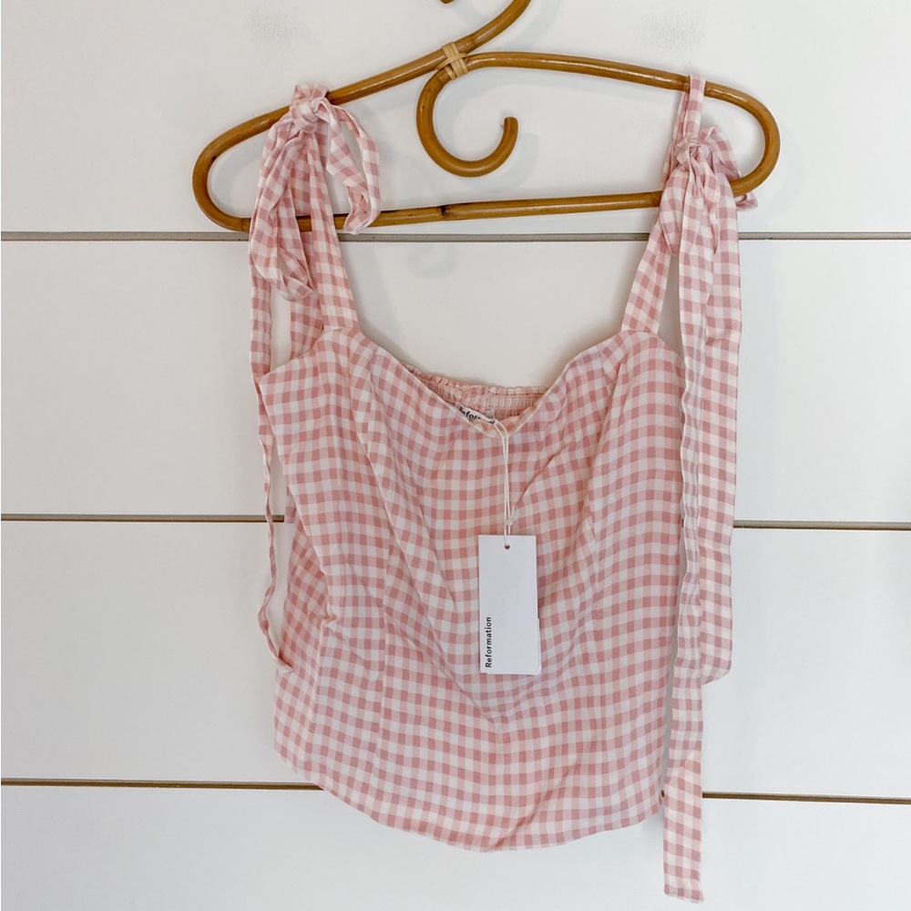 Reformation. Pink Ellora top. Sz 6. NWT